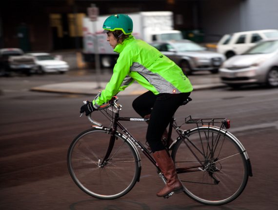 Showers Pass Hi-Vis cycling jacket