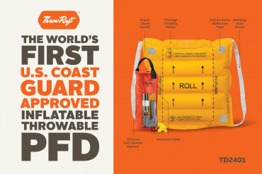 Coast Guard approved personal inflatable raft