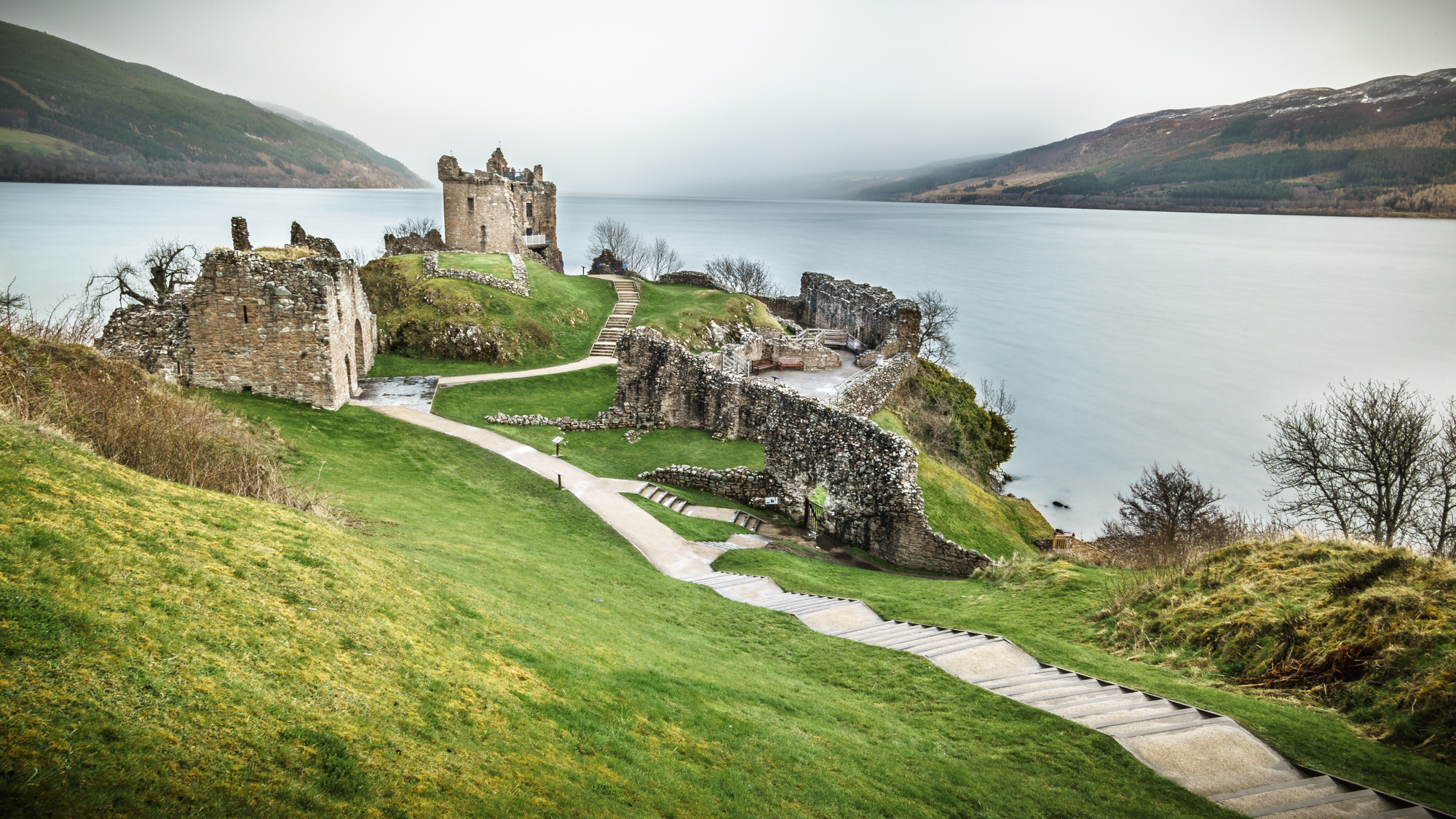 Urquhart Castle, Loch Ness, Inverness, Scotland, United Kingdom ...