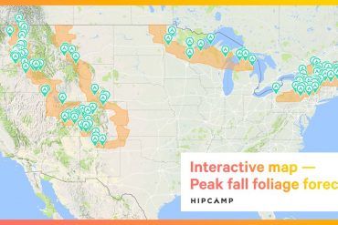 hipcamp fall foliage map Gearminded.com