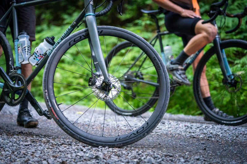 Gravel bikes on a dirt trail