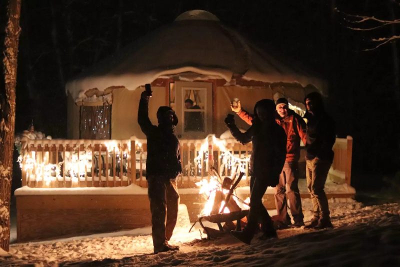 Fire Fly Yurt at Funky Bow (Lyman, Maine) 