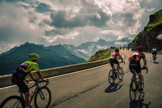 Cyclists ride The Ötztal Cycle Marathon