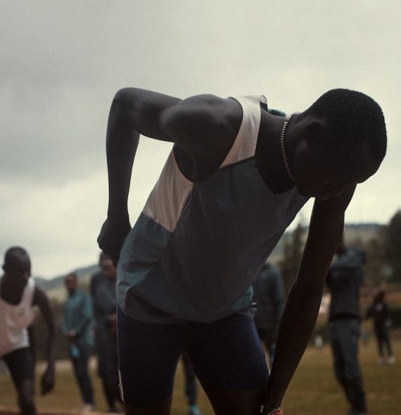 Kenyan runner on the Refugee Running Team