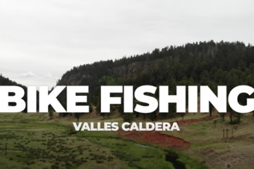 Bike fishing near Santa Fe, New Mexico