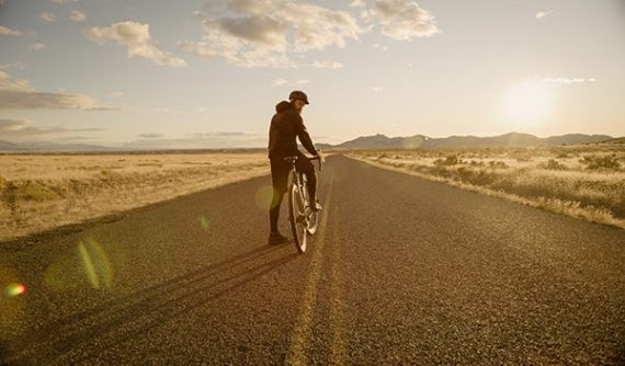 Cyclist Mike Hopkins on his new Diamondback Haanjo gravel bike