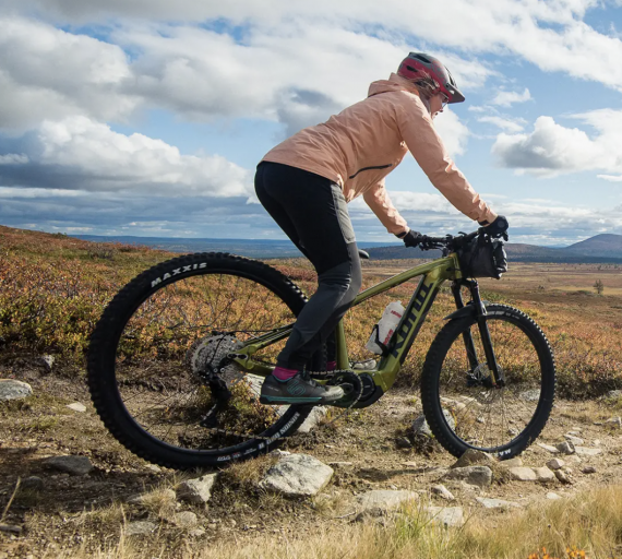 Kona Remote e-MTB ridden by a guide in Finland