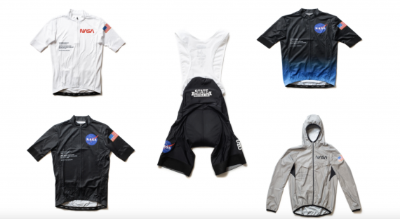 Cycling apparel with NASA logos