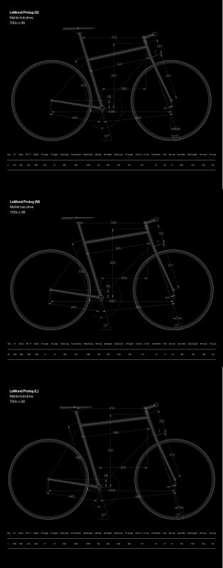 LeMond Prolog eBike sizing chart