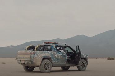 Rivian R1T at the Rebelle Rally