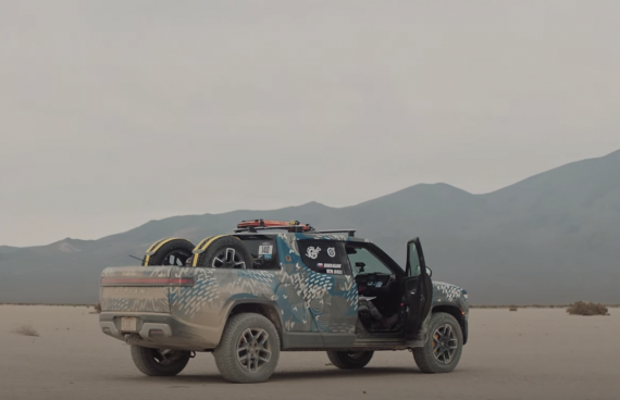 Rivian R1T at the Rebelle Rally