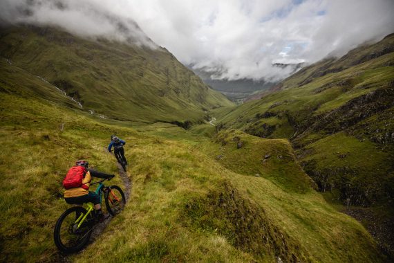 Tracy Moseley and Manon Carpenter mountain biking the Scottish Highlands