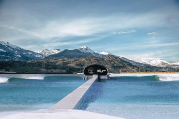 Quiksilver partnered with Alaia Bay in Sion, Switzerland to bring surfing to the Alps. That means world-class snow and world-class waves will be accessible in the same place