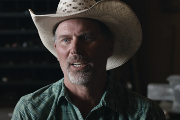 Male farmer with cowboy hat