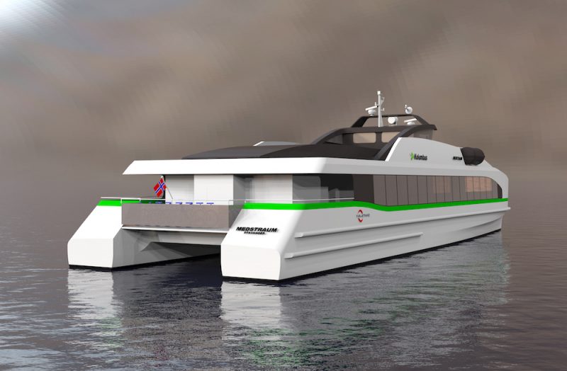 Partners in the TrAM (Transport – Advanced and Modular) project are excited to announce that construction has commenced on the world’s first fully electric passenger fast ferry at the Fjellstrand shipyard on the west coast of Norway.