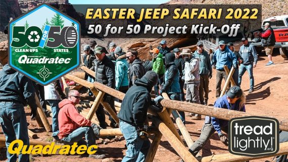 Volunteers restoring trails in Utah at Easter Jeep Safari for trail conservation program